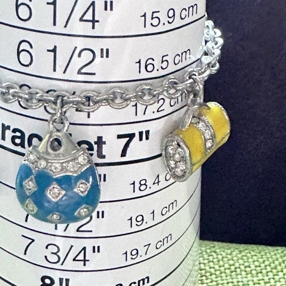 PD Premier Designs Jewelry 5 Charm Bracelet 6.75 Multi Purse Handbag Theme 4139 - Picture 7 of 10